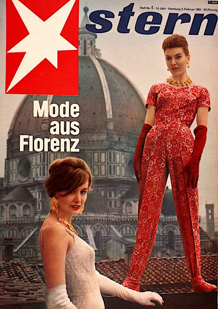 Zeitung 1961 zum Geburtstag: Mode aus Florenz