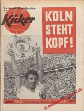Kicker 1962: Erster Deutscher Meister 1962 1. FC Köln. Schäfer mit Salatschüssel