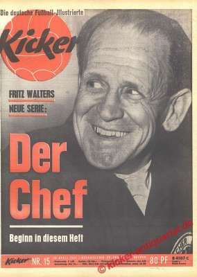 Kicker 1964 mit Sepp Herberger tritt ab. Der Chef