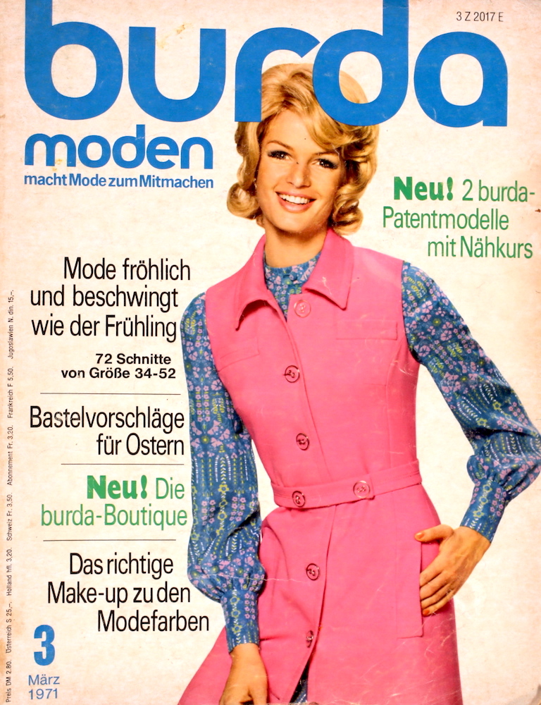 MODE 1920 BIS HEUTE: DIE SCHÖNSTE NEBENSACHE DER WELT? Modemagazin 70er Jahre (Burda Moden 1971)