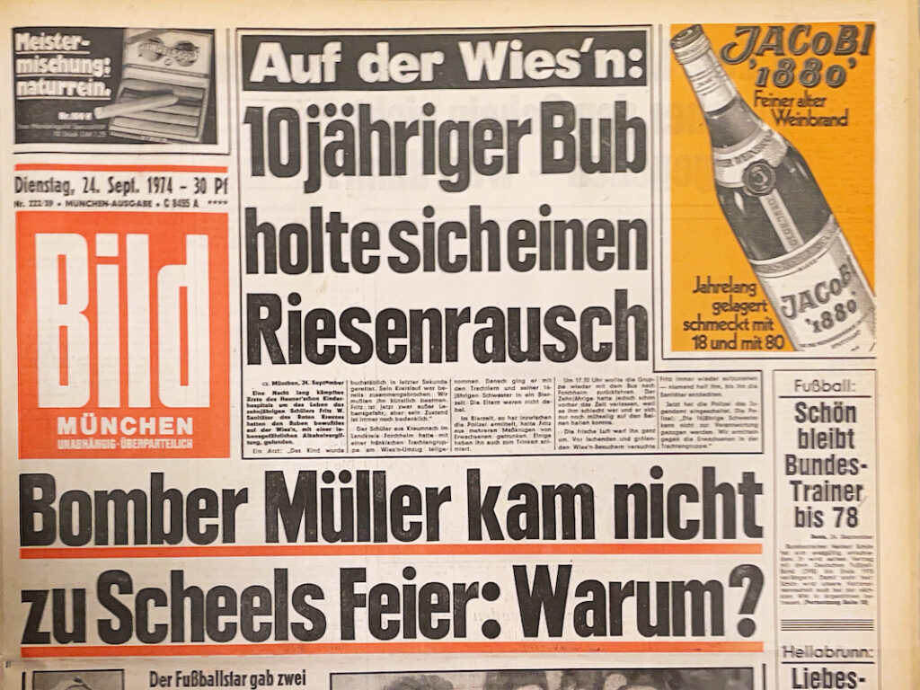 BILDZEITUNG 24. September 1974