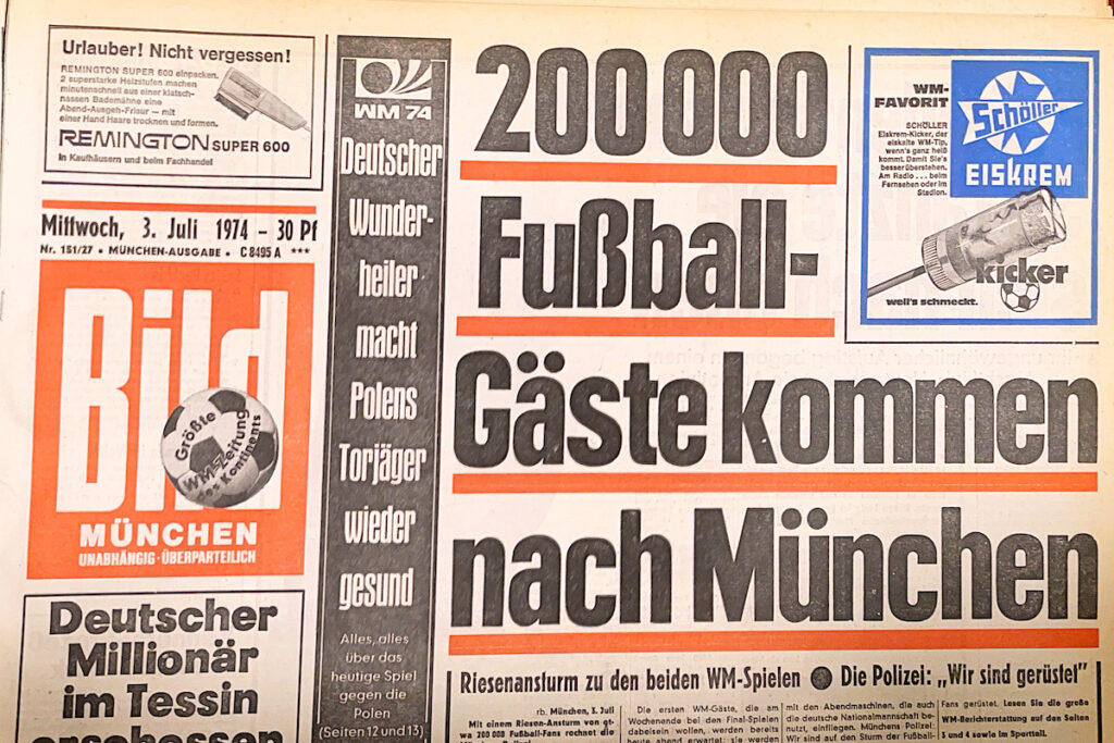 Bildzeitung 3. Juli 1974: WM 74 ENDSPIEL IN MÜNCHEN