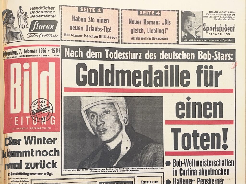 Zeitung vom Geburtstag 1966
