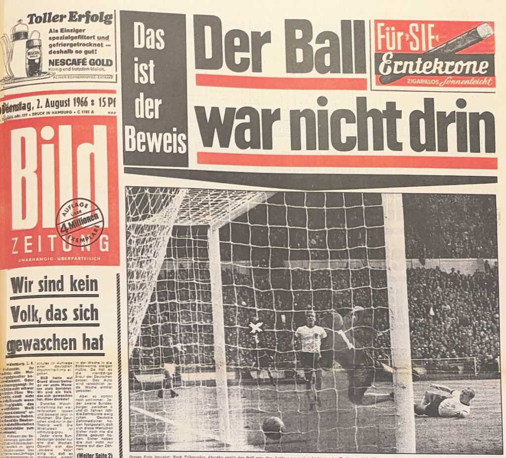Wembley Tor 1966 in der Zeitung