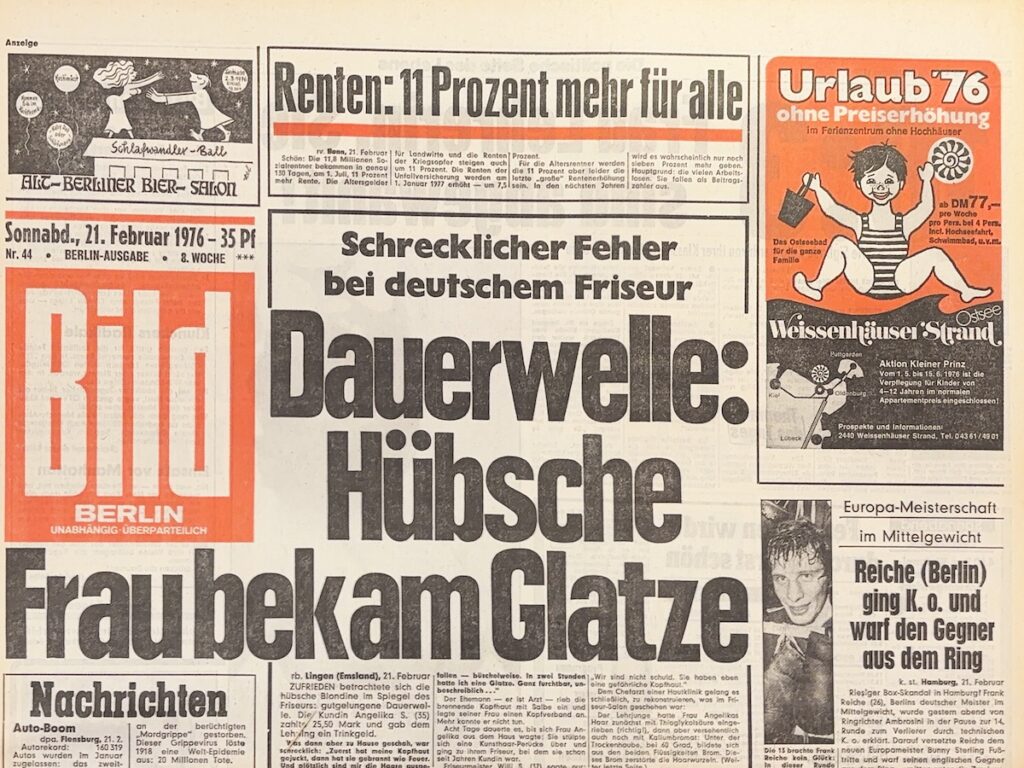 Bild Zeitung 1976: Original mit Echtheitszertifikat!