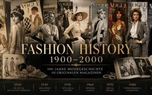 Fashion History 1900–2000 mit Modeikonen und Vintage-Modemagazinen von der Belle Époque bis zu den 1990er Jahren