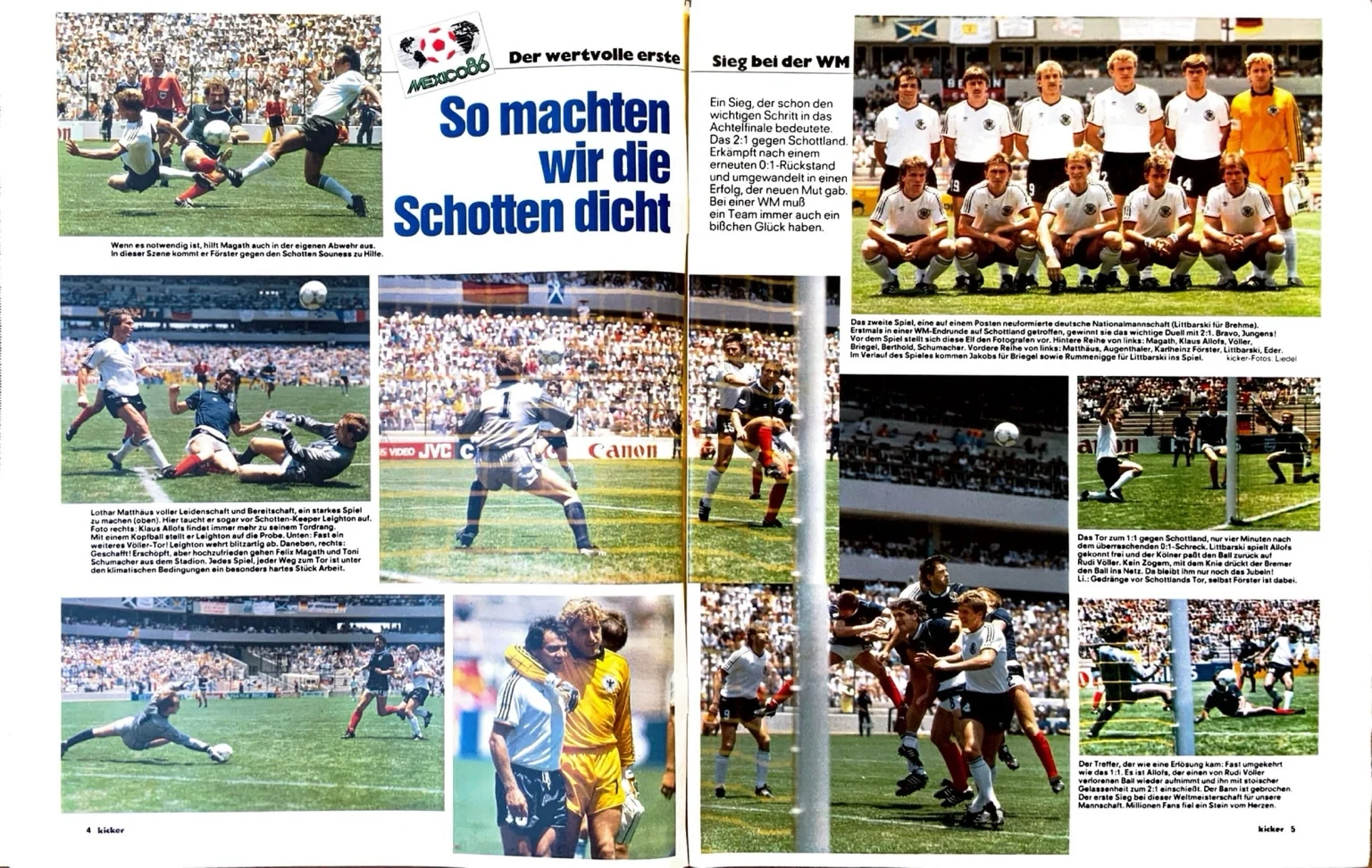 Kicker WM 1986 – deutsche Nationalmannschaft bei der Weltmeisterschaft in Mexiko