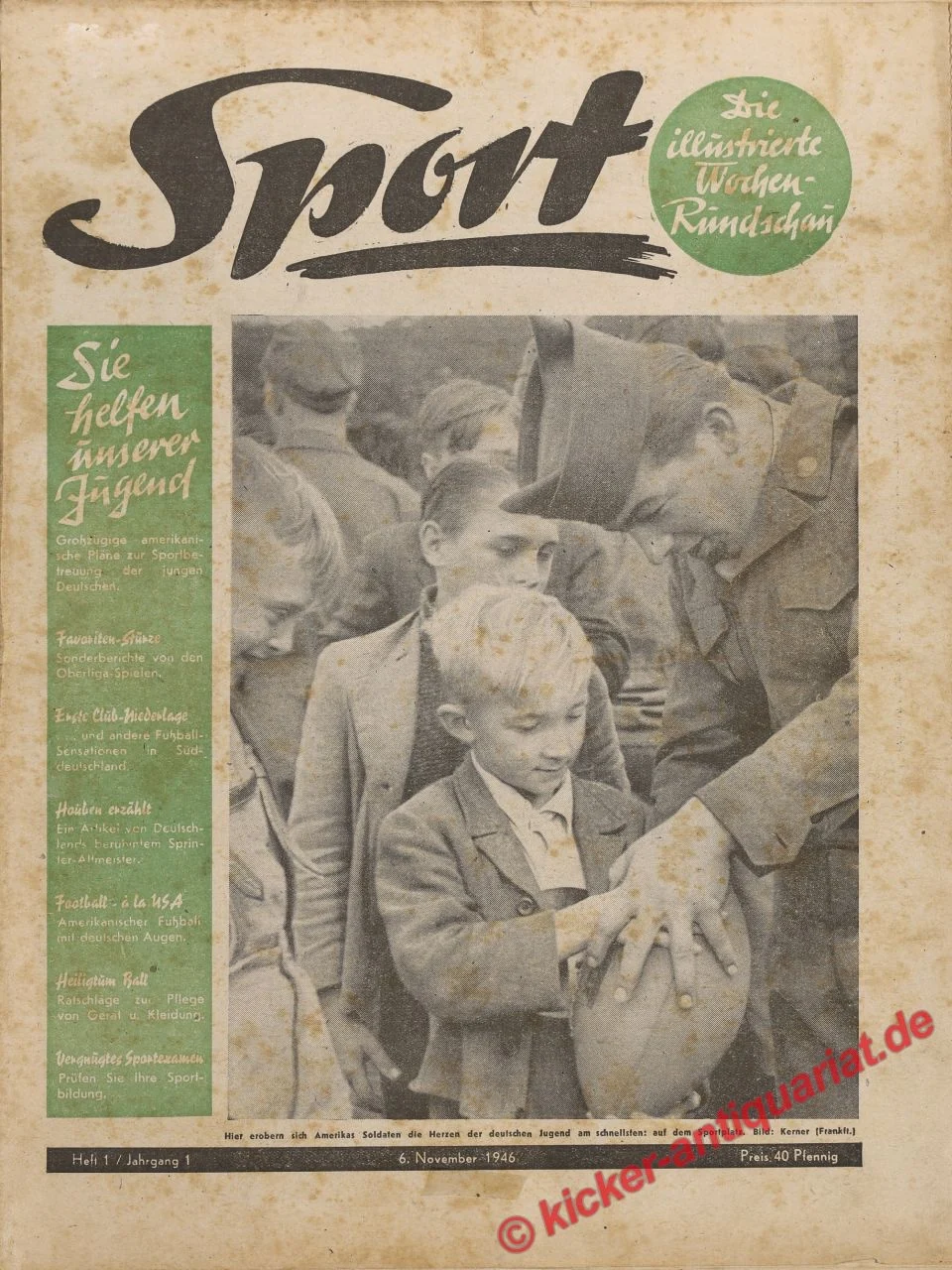Geschenk für Fußballfan zum 80. Geburtstag – Sportmagazin 1946 Heft 1
